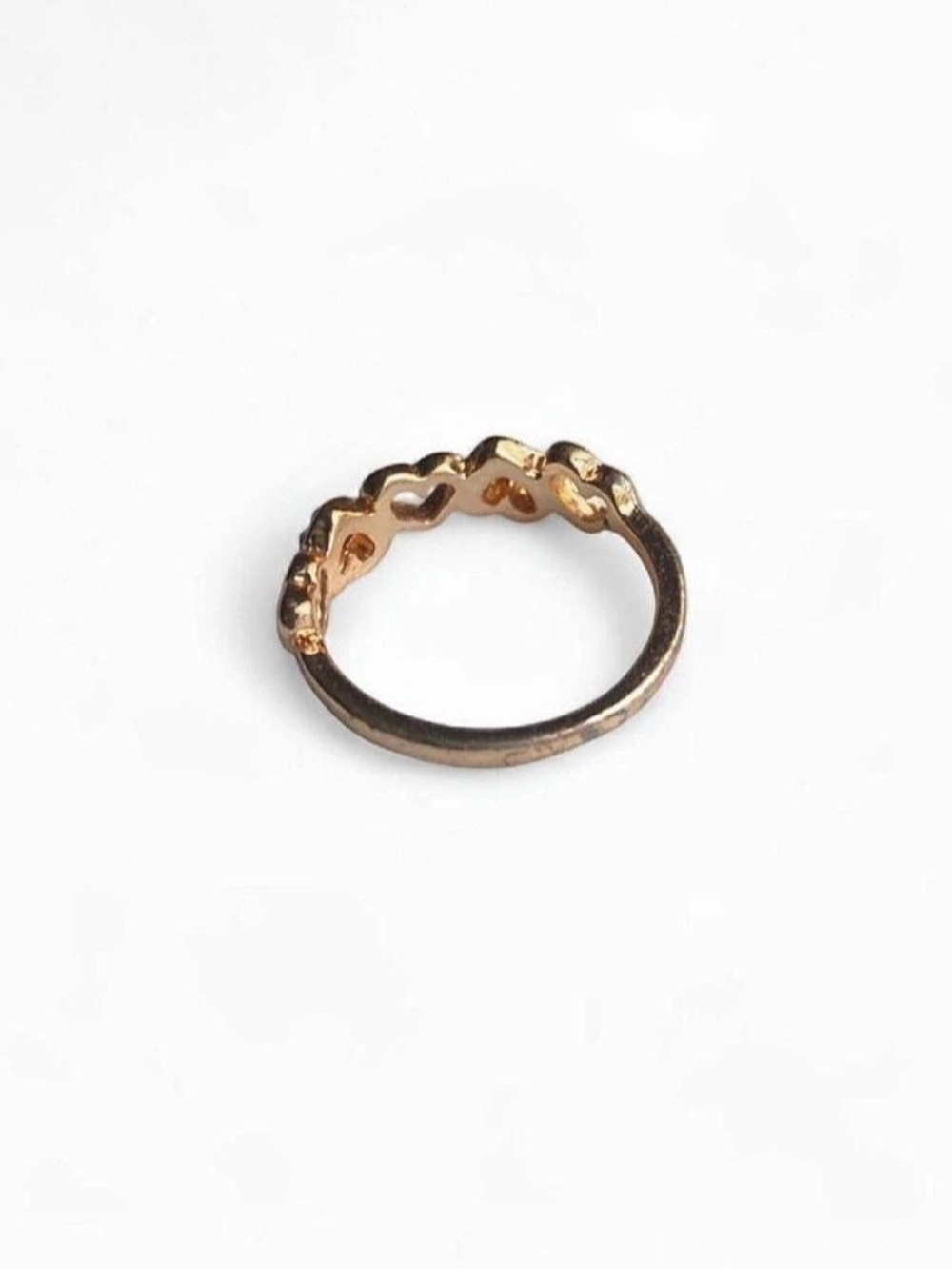 Gold Heart Rhinestone Ring - Picture 2 of 2